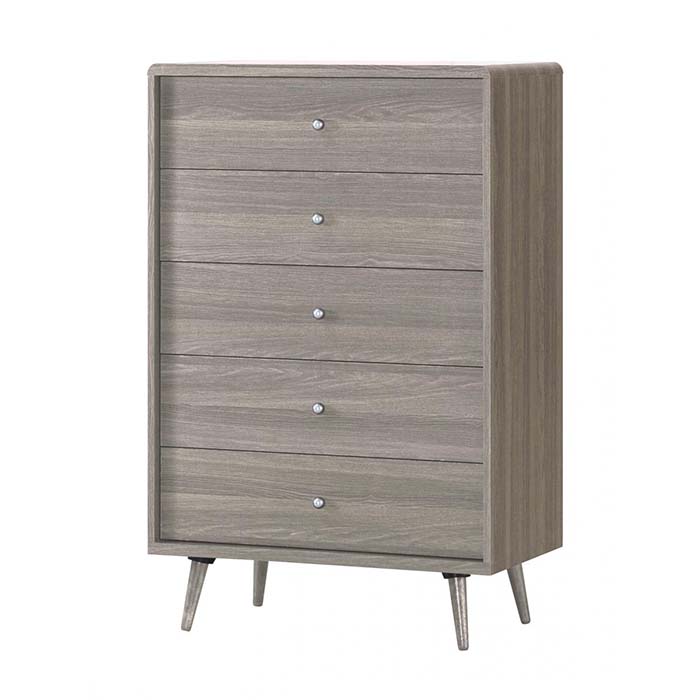 Belvoir Grey Oak Effect Chest With Five Drawers
